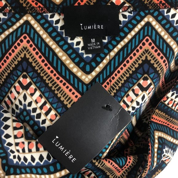 Lumiere NWT Chevron Printed Mini Dress Sz M - Picture 7 of 9